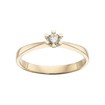 Scrouples VIDA Ring 8 karat rødguld 0,15ct