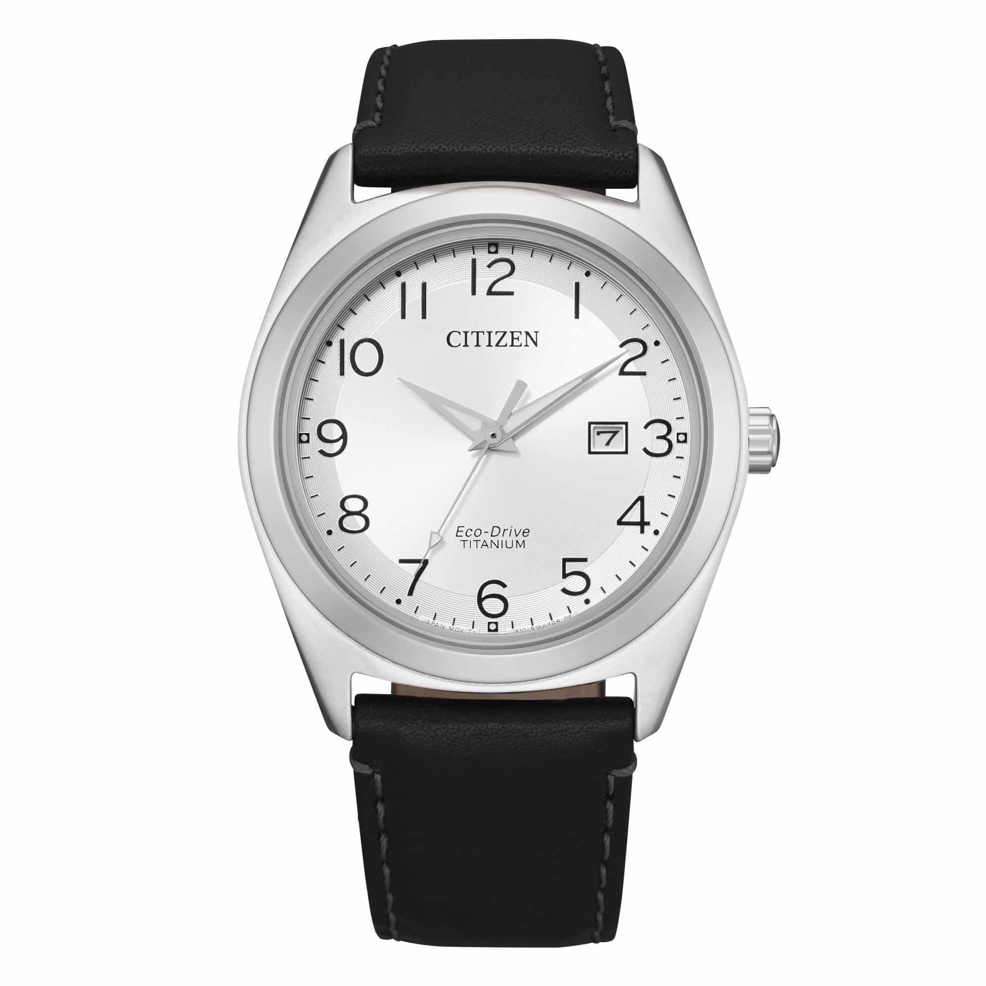 Citizen Classic Eco-Drive Herreur AW1640-16A – elegant Super Titanium herreur med sølv skive, tydelige tal og 50m vandtæthed.
