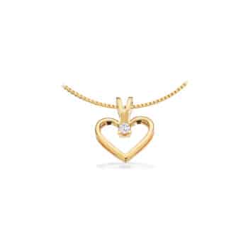 Scrouples Kleopatra Hjerte Vedhæng 14 karat guld med 0,05ct diamant 2125,05