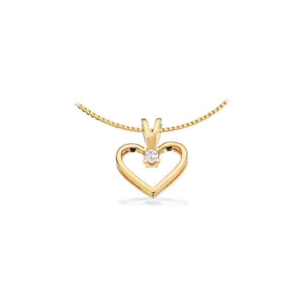Scrouples Kleopatra Hjerte Vedhæng 14 karat guld med 0,05ct diamant 2125,05