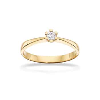 Scrouples VIDA Ring 8 karat guld med 0,10ct diamant 7813,10