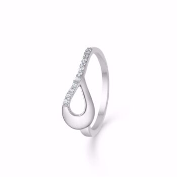 HVIDGULD Ring 8kt M/Zirkonia 8382/6/08