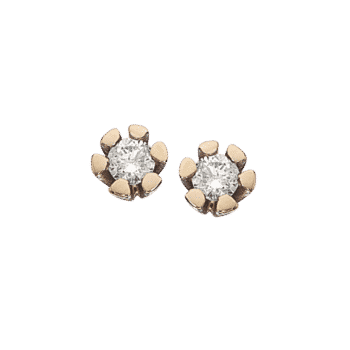 Scrouples VIDA Ørestikker 8 karat guld 0,06ct 1813,06