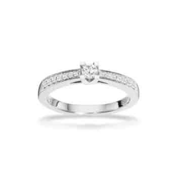 KLEOPATRA QUEEN Ring 14 Karat Hvidguld 0,22ct 7536,22