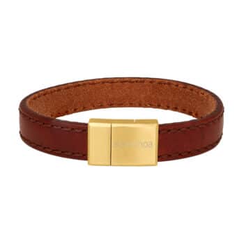 Son of Noa ARMBÅND Brun Læder IP Gold 897 018-BROWN21
