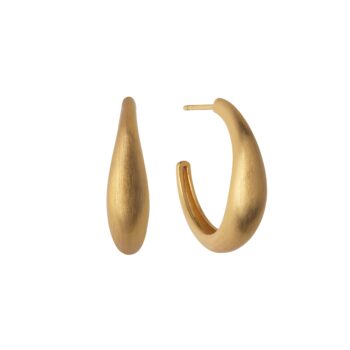 byBiehl Ocean Flow Hoops Large i forgyldt sølv