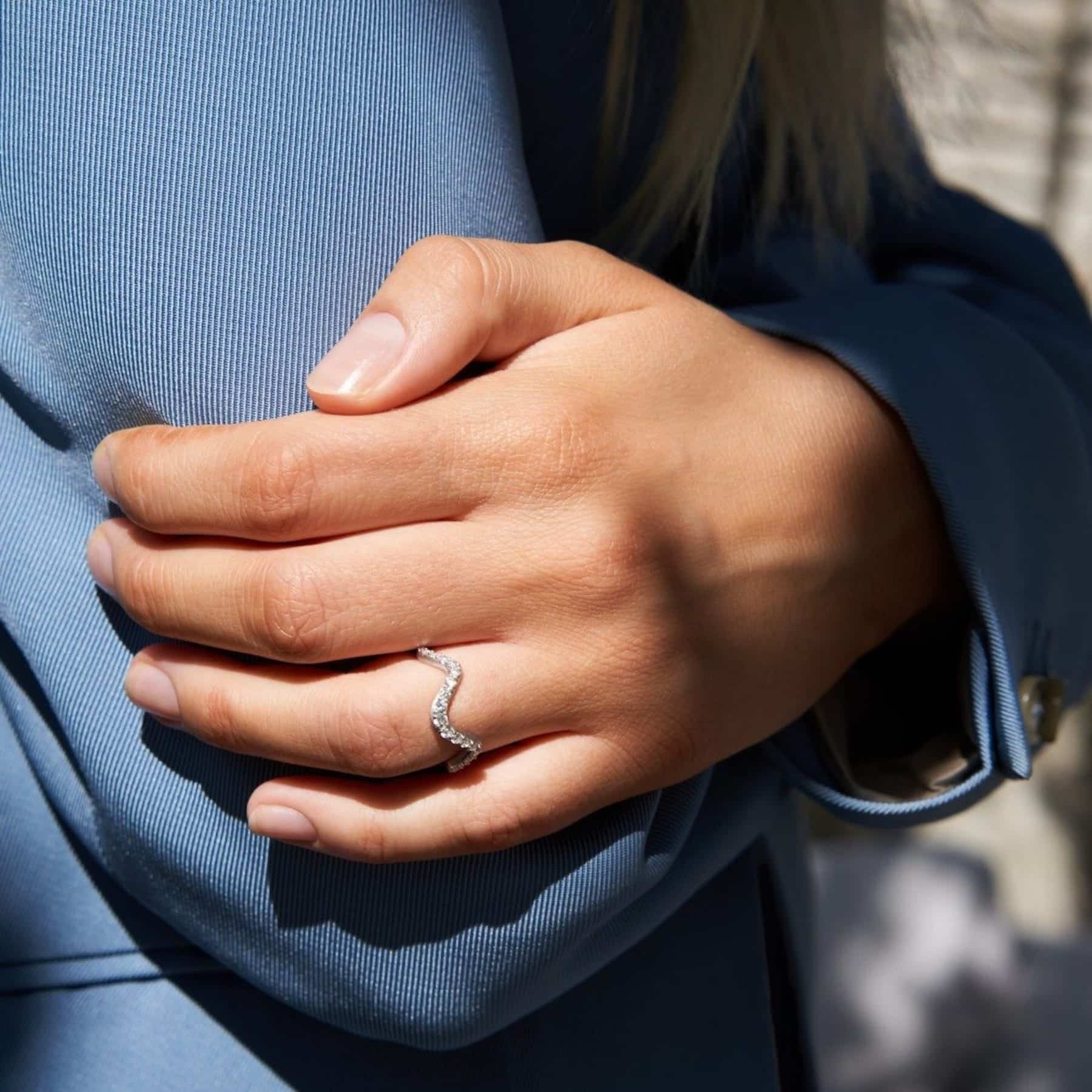 byBiehl Wave Sparkle Ring Small Sølv 5-3701a-R