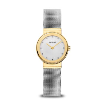 Bering Classic Dameur 10126-001 i tofarvet design med milanese lænke