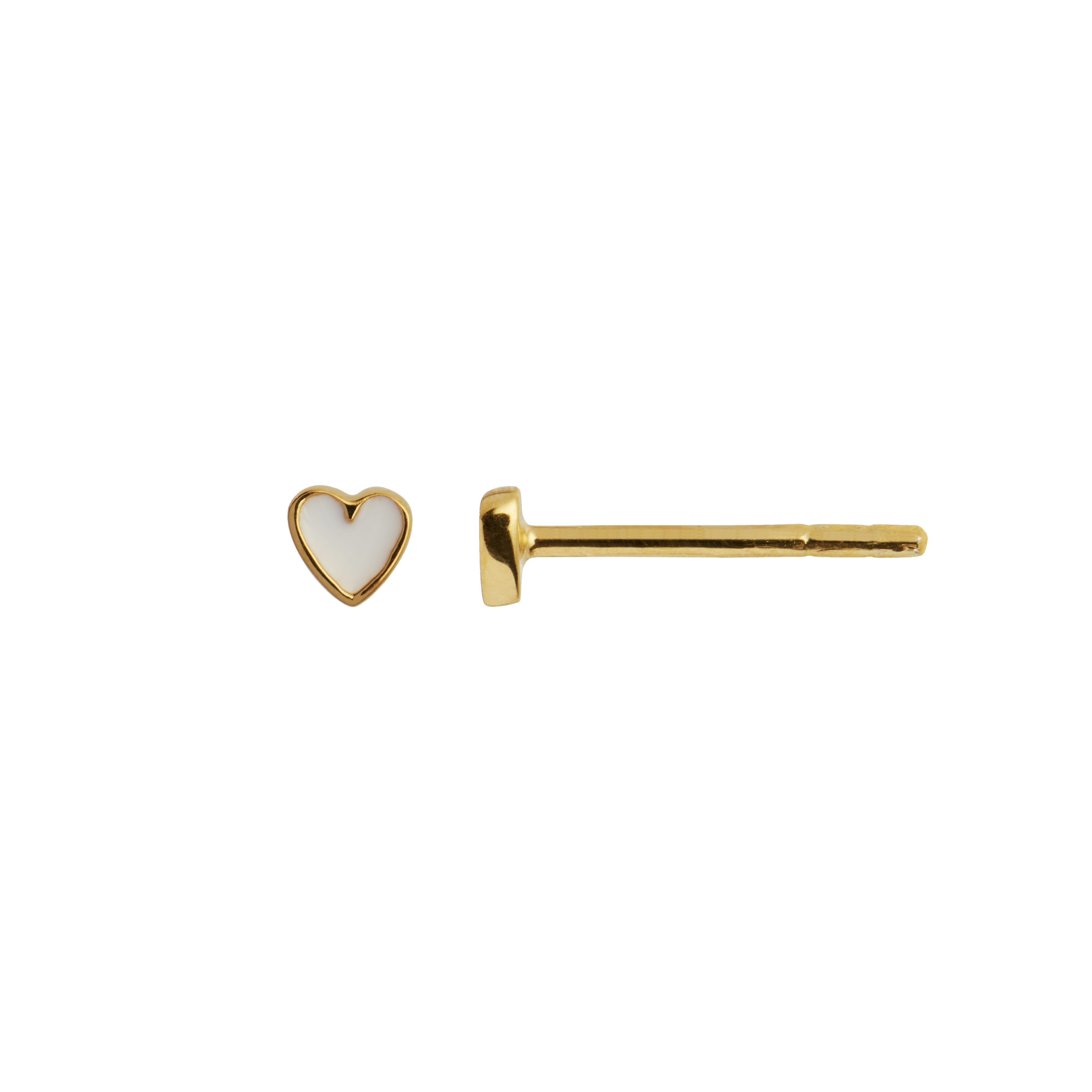 Stine A Petit Love Heart Ørering 1181-02-White