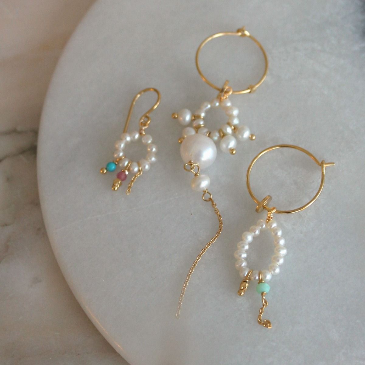 Stine A HEAVENLY PEARL DREAM HOOP 1287-02-S Stine A HEAVENLY PEARL DREAM Hoop 1288-02-S