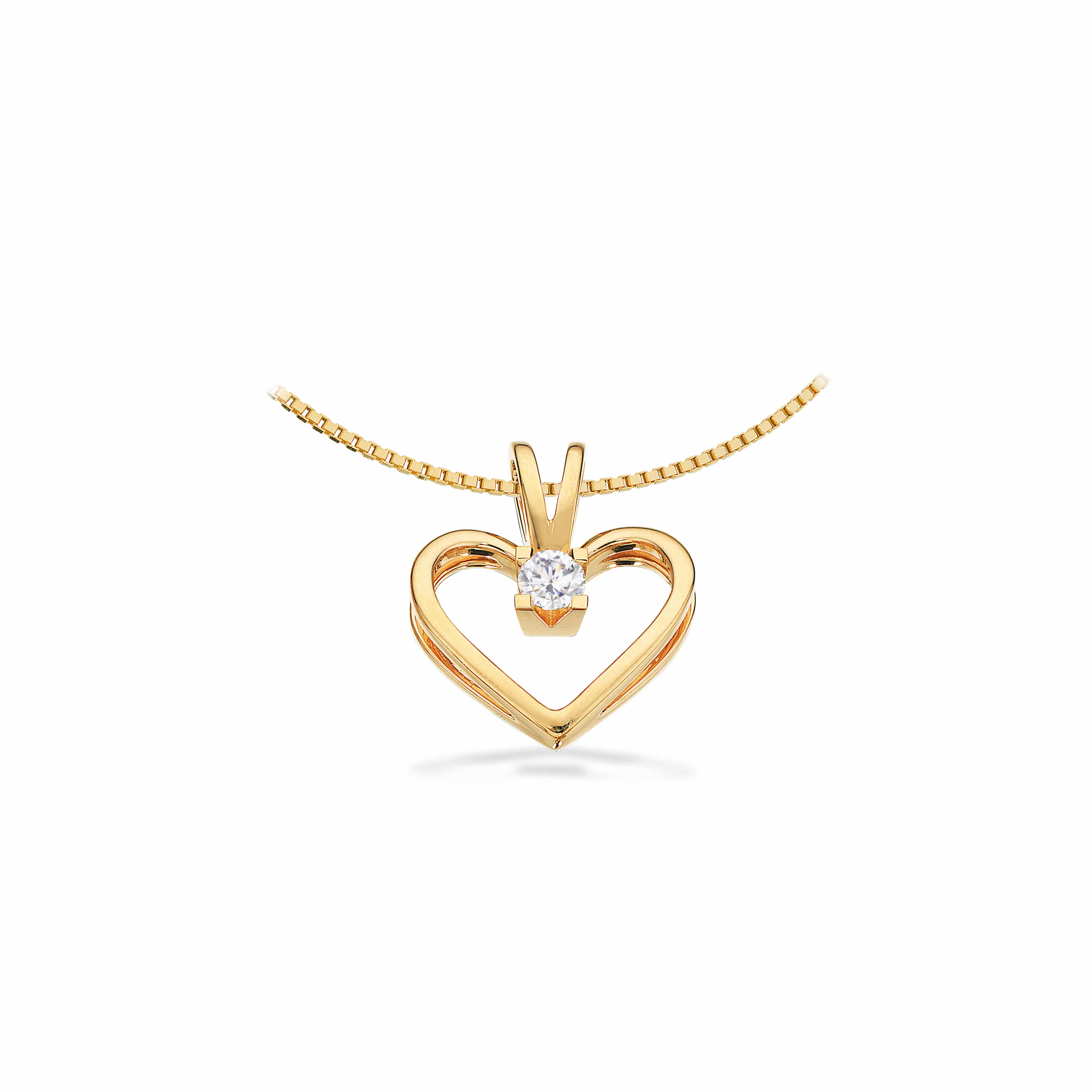 Scrouples Kleopatra Hjerte vedhæng 14 karat guld med 0,10ct diamant 2125,10