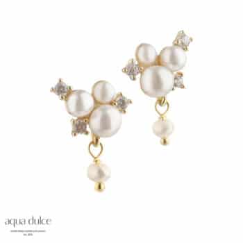 Aqua Dulce - Darling Bubbels Cloud Øreringe - Forgyldt Sølv