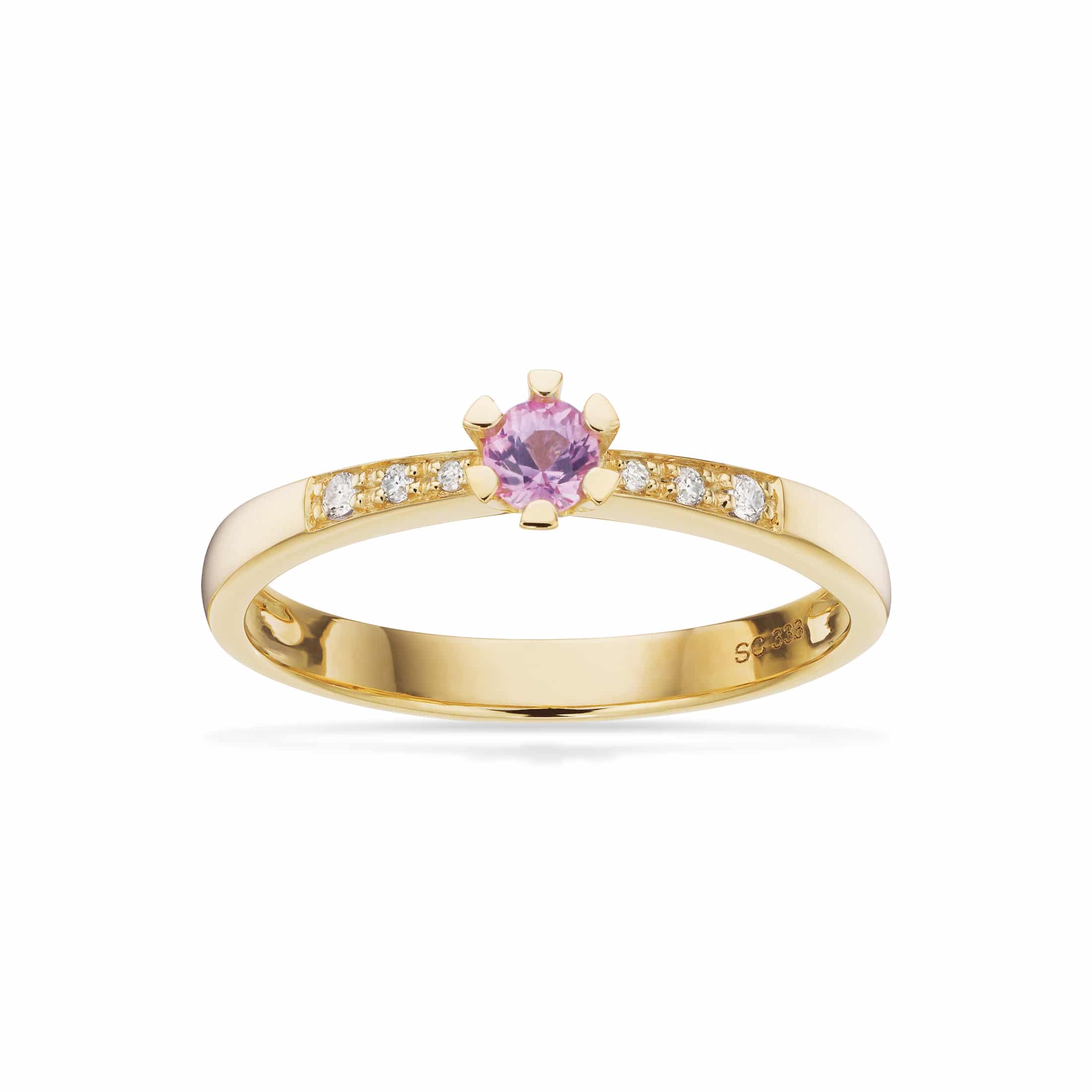 Scrouples Vida Darling Ring med Pink Safir 8 Karat 7823,10PS