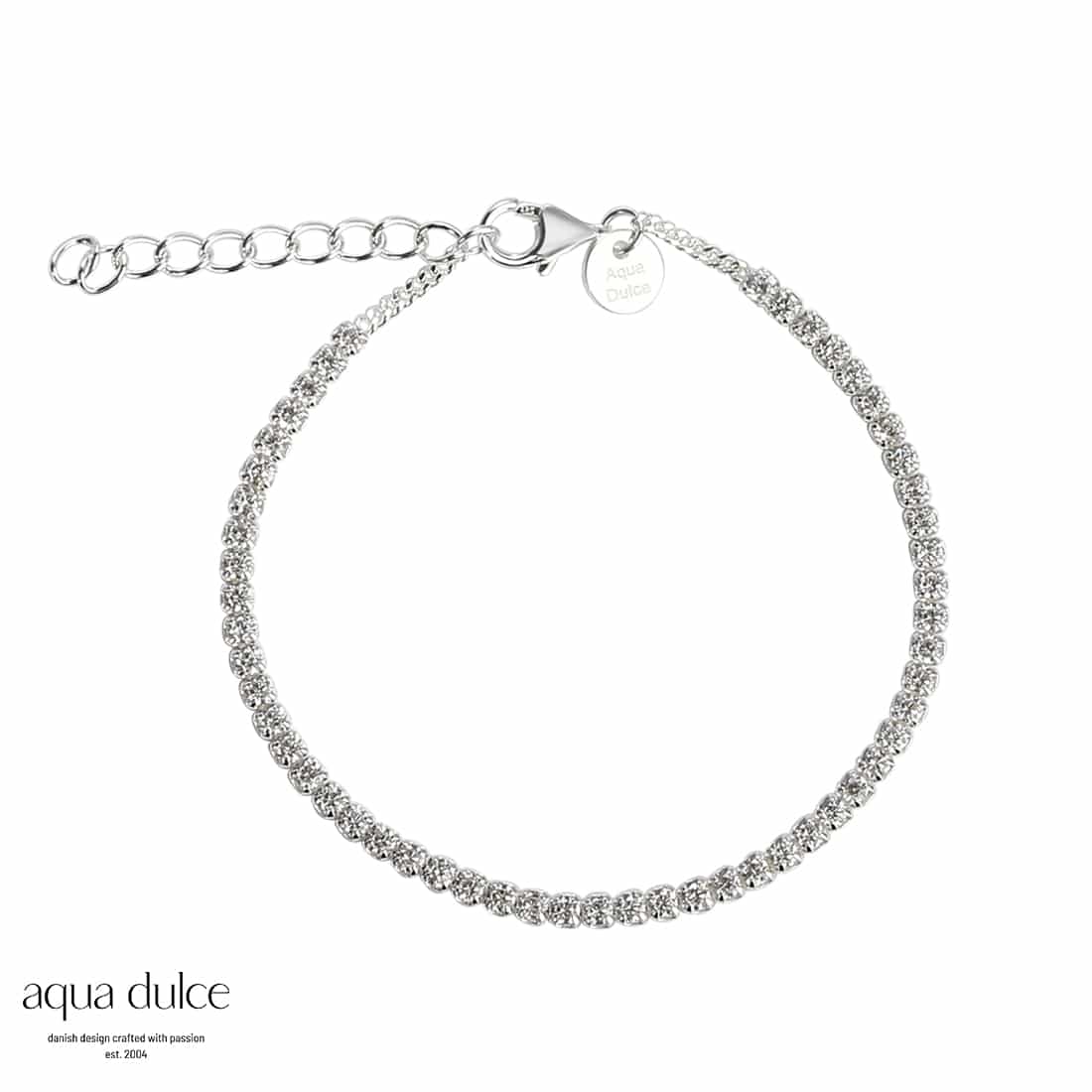 Aqua Dulce New Dagny Sølv Armbånd 4520 Tennis armbånd med flotte klare zirkoner hele vejen rundt på armbåndet.