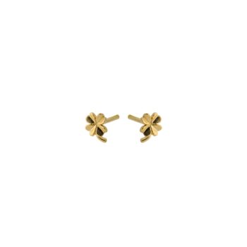 Pernille Corydon Mini Clover Øreringe e-319-gp Fine små minimaliske øreringe med en firkløver - som er inspireret af naturens eget symbol på held.