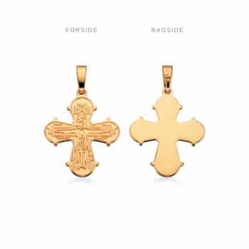 Scrouples Dagmarkors Med Blank Bagside Forgyldt Sølv 17x16mm 20242B-F