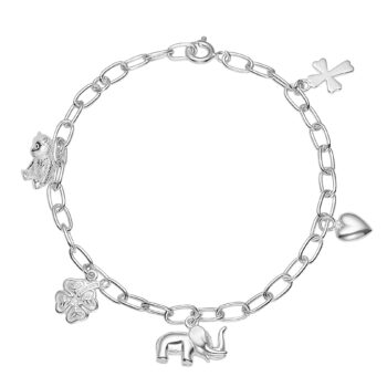 Lund Copenhagen Barnearmbånd Med Forskellige Charms Sølv 9011353