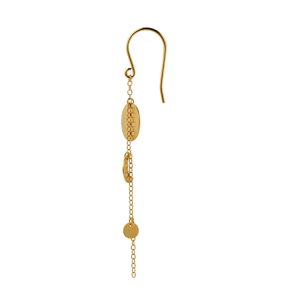 Stine A Sun And Moon With Chain Øreringe Forgyldt 1360-02-S