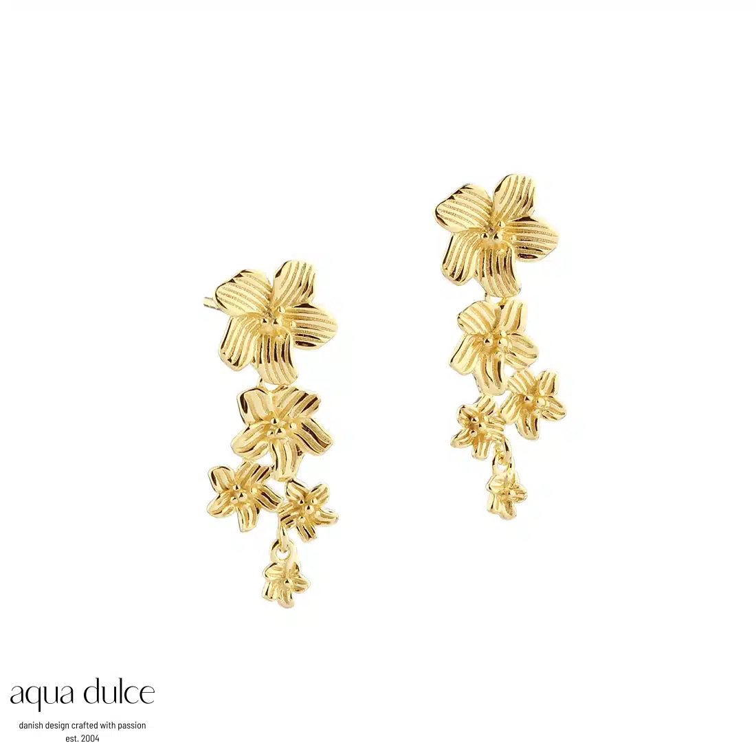 Aqua Dulce Jasmin Big Øreringe Forgyldt 5884