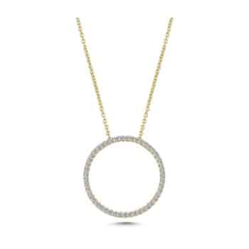 Nuran Diamant Cirkel Vedhæng 14 Karat Guld V2205 029 RG