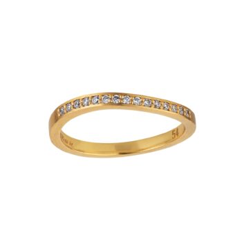 byBiehl Ocean Flow Band Sparkle Ring Forgyldt 5-4203A-GP