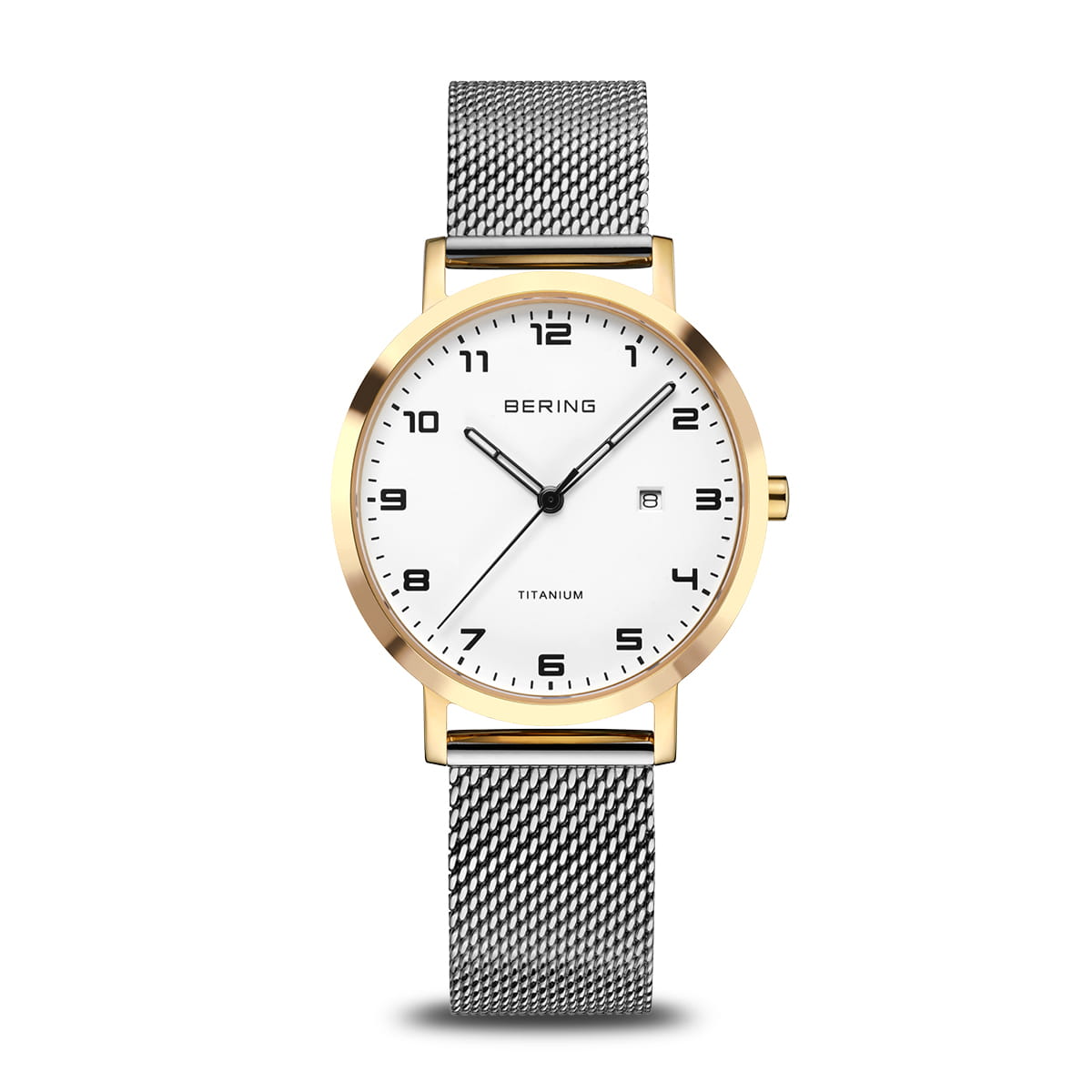 Bering Titanium Dameur 18634-010 med titanium urkasse og tydelige tal