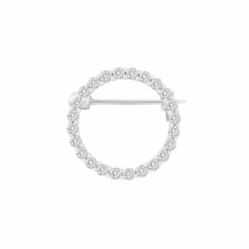 Joanli Nor ObiNor Sølv Broche Cirkel med zirkon