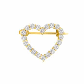 Joanli Nor Obinor Hjerte Broche Forgyldt 52450005900