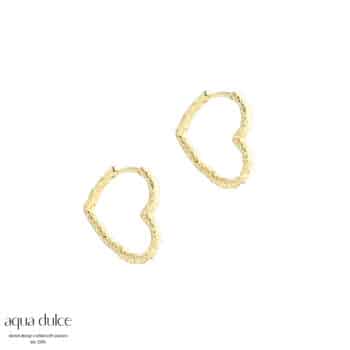 Aqua Dulce Love He Heart Big Hoops Forgyldt 5950