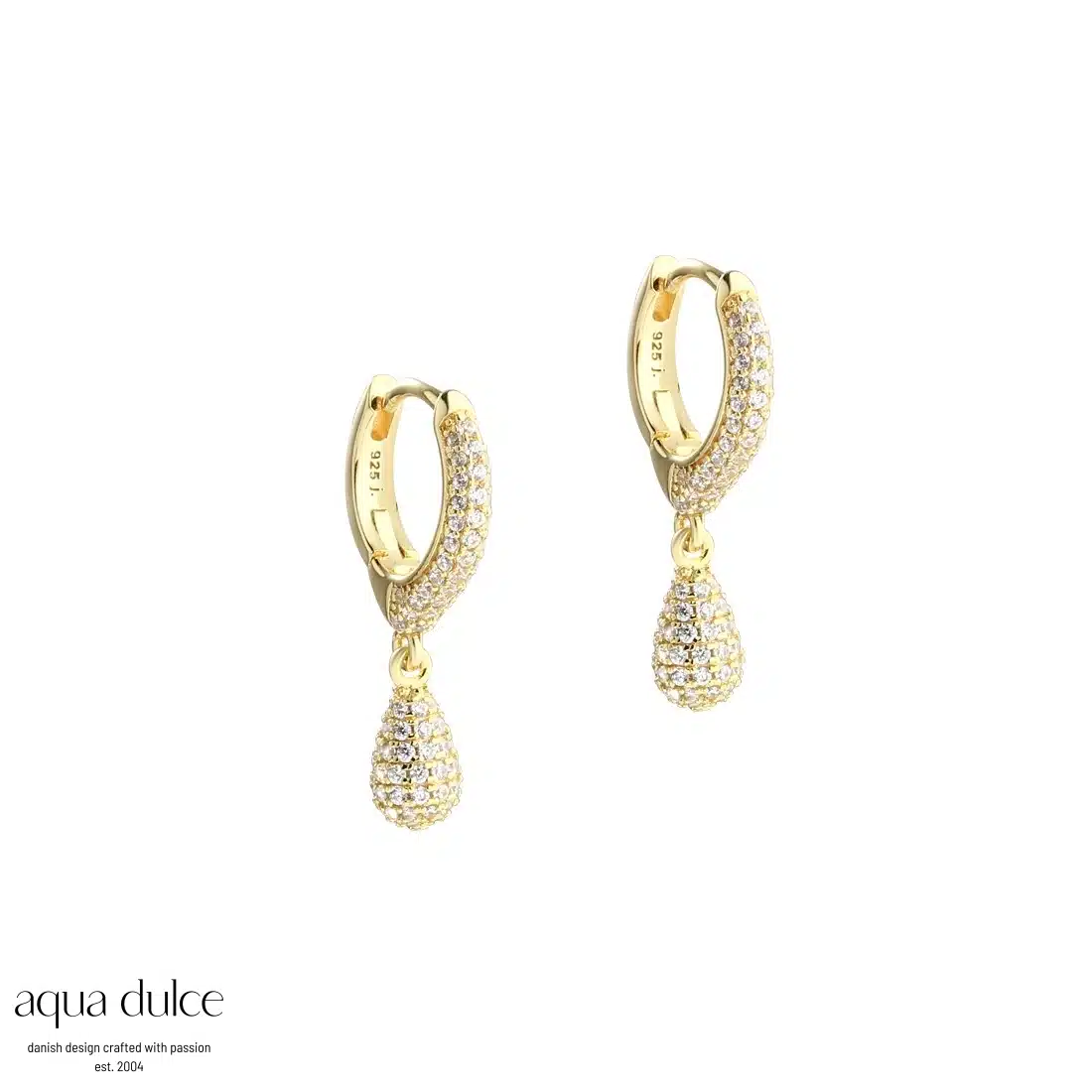 Aqua Dulce Pavé Hoops Forgyldt 6106