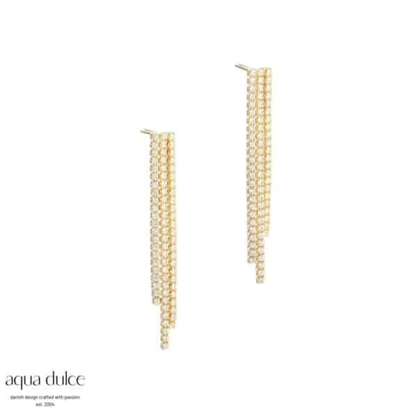 Aqua Dulce Tennis Darling Øreringe Forgyldt 6132