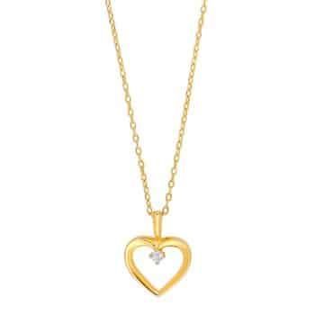 Joanli Nor Odanor halskæde i forgyldt sølv med hjertevedhæng
