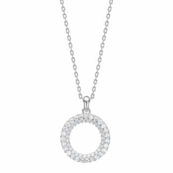 oanli Nor Paulanor Halskæde Sølv med cirkelvedhæng og justerbar kæde