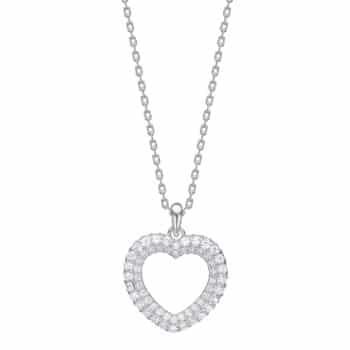 Joanli Nor PaulaNor hjerte halskæde i sølv – klassisk smykke med justerbar kæde
