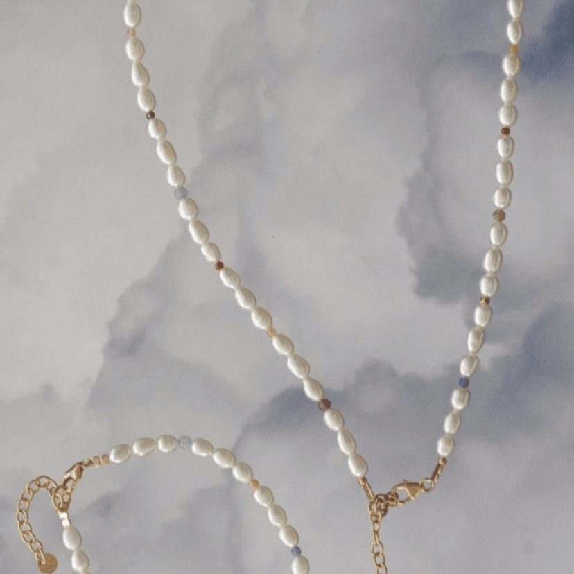 Stine A White Pearls And Candy Stones Halskæde 2020-02-OS - Billede 2