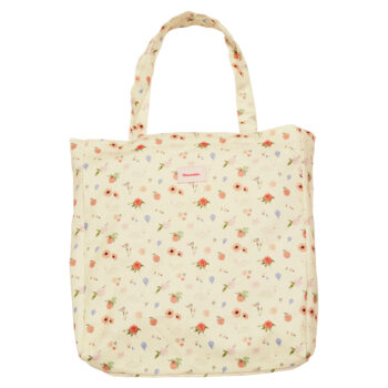 Maanesten Canvas Totebag med Roses & Shells-print i 100% bomuld