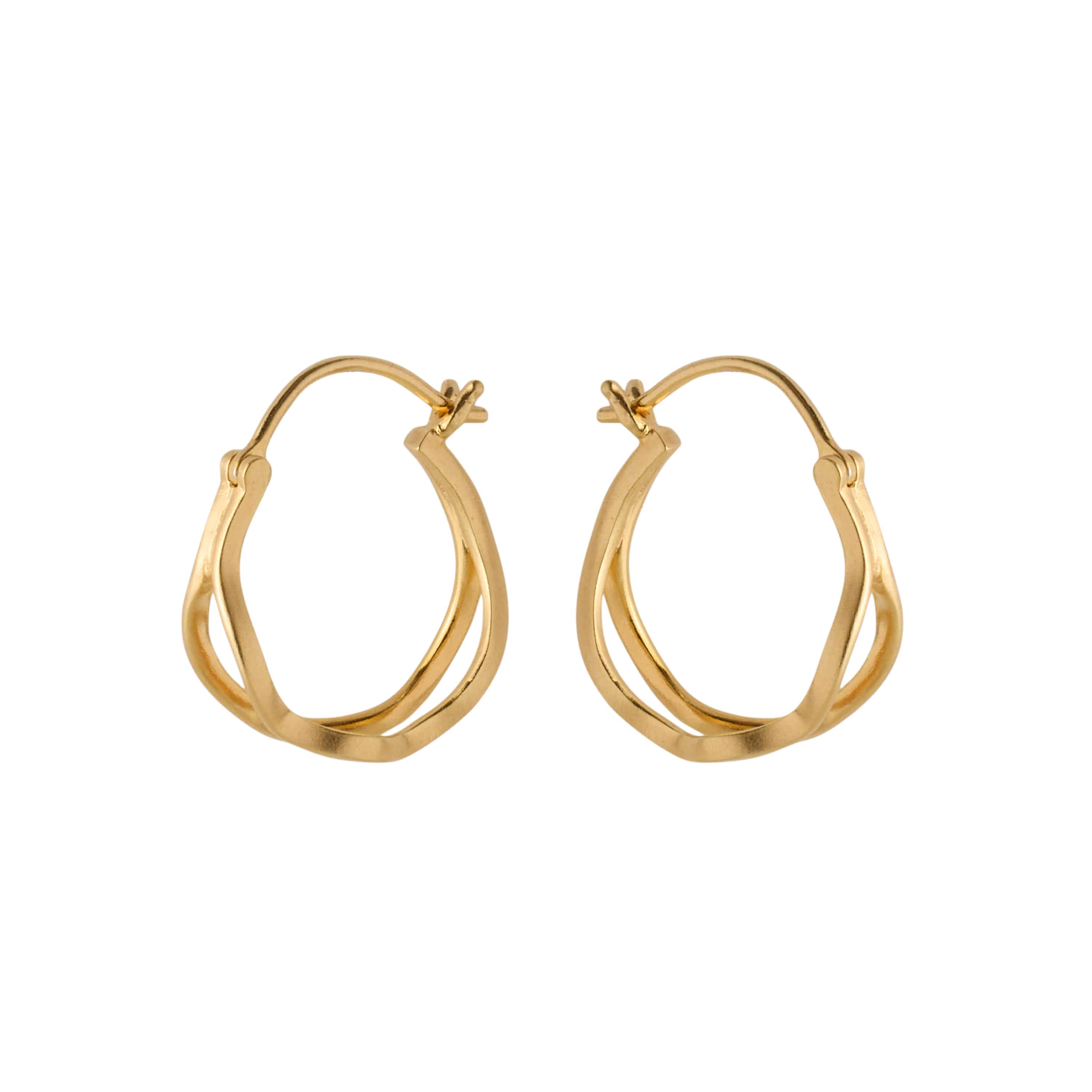 Pernille Corydon Stream Hoops 22mm Forgyldt e-459-gp