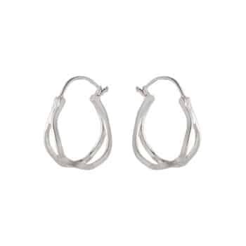 Pernille Corydon Stream Hoops 22mm Sølv e-459-s