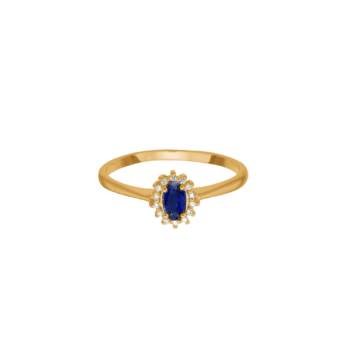 Aagaard Safir Diamant Ring 8 Karat Guld 1800-G8-15
