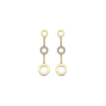 Nuran Ayla Cirkel Øreringe 14 Karat - 0,18ct W/si Ø2402 018RG