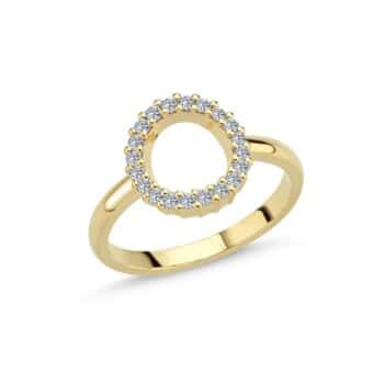 Nuran 14 Karat Cirkel Ring - 0,30ct W/si R2209 030RG