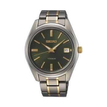 Seiko SUR377P1 let titanium ur med grøn skive og safirglas