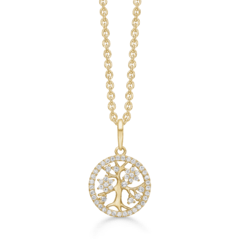 Livets Træ vedhæng 8 karat guld fra Støvring Design