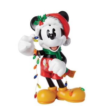 Disney Traditions Mickey Med Julekæde K2-6015326 – stor håndmalet resinfigur på 31 cm designet af Jim Shore. Perfekt julefigur til Disney-samlere.