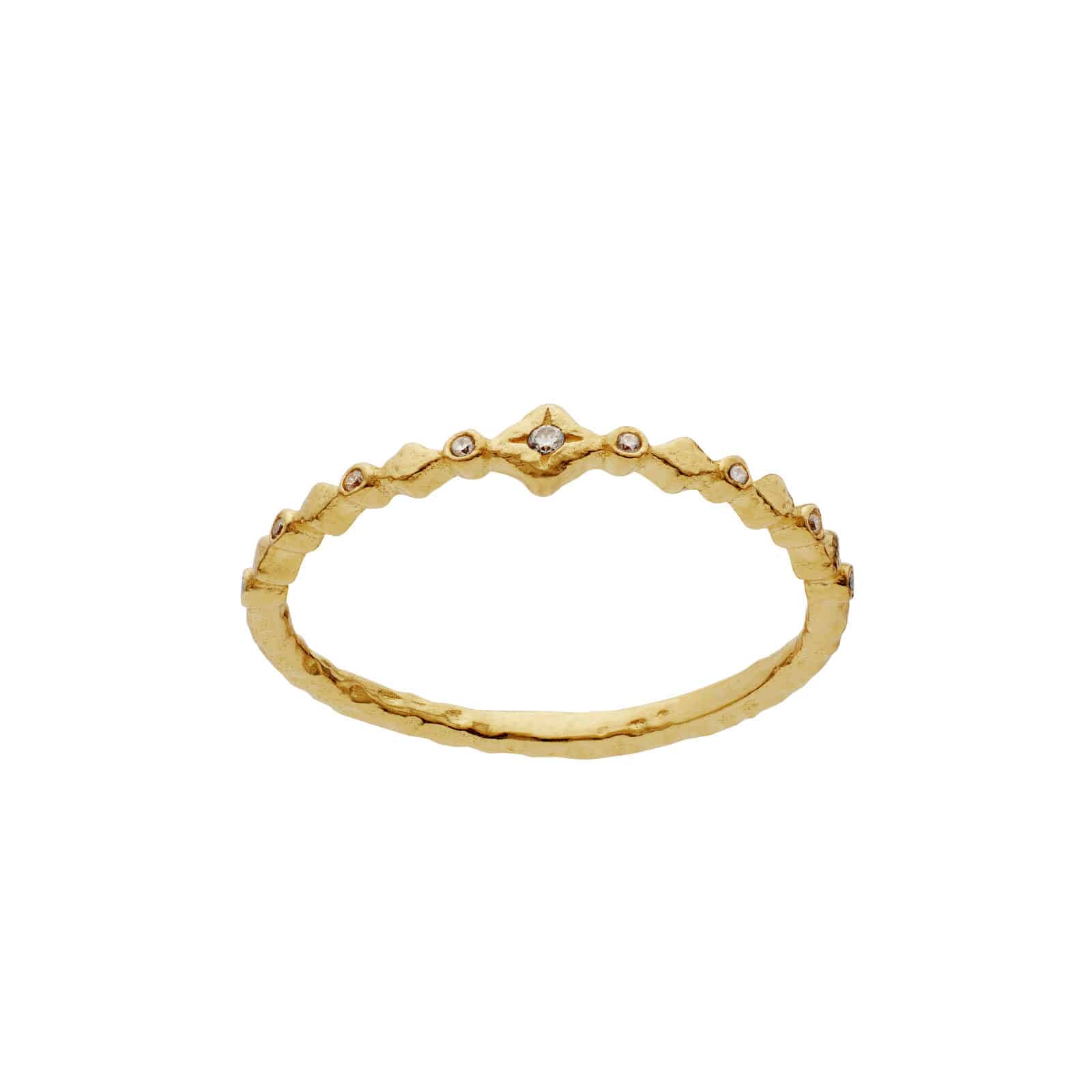 Maanesten Ria Ring Forgyldt Sølv 4873a - feminin ring, der kan bæres alene eller sammen med andre smykker. Perfekt til både hverdag og fest.