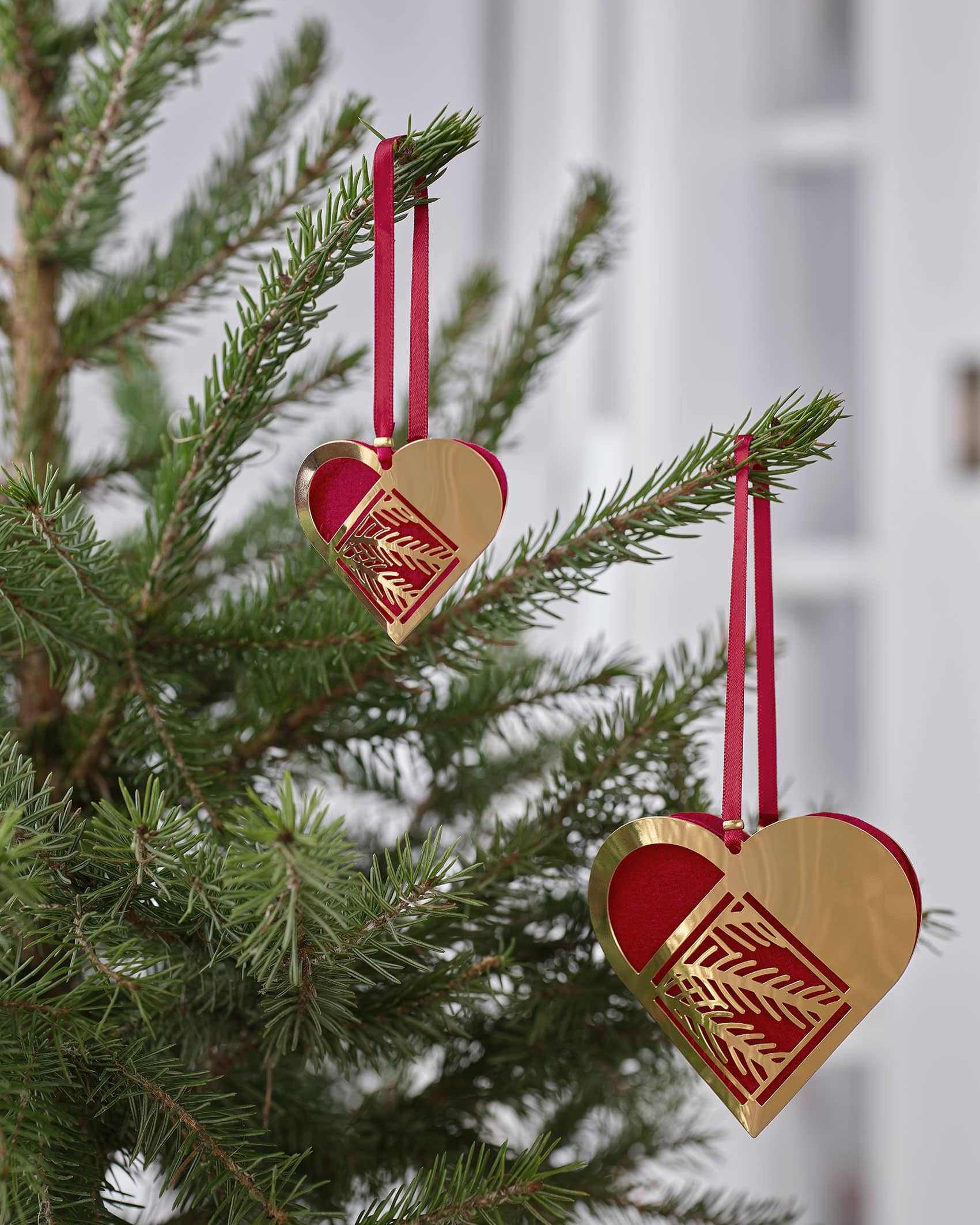 H. C. Andersen Julepynt - Julehjerte Med Grangren 8cm - 98863272000 - Billede 2