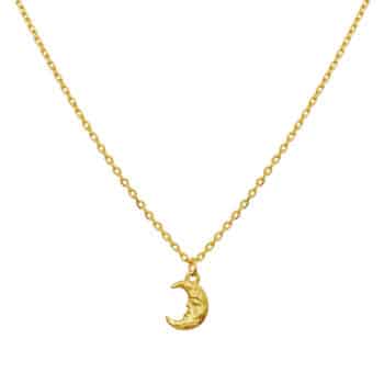 Maanesten Aila halskæde forgyldt sølv - 2805a