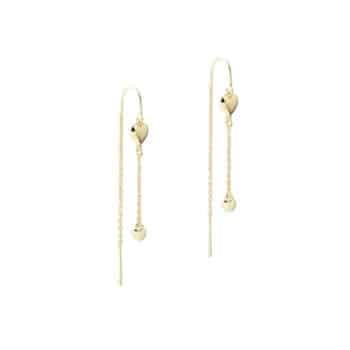 Aqua Dulce Karla Øreringe Forgyldt 6424 er fine øretråde med to små hjerter, der giver et sødt og feminint udtryk. Køb Aqua Dulce hos Guldsmedlange.dk