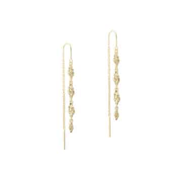 Aqua Dulce New Mila Øreringe Forgyldt 6687 -elegante øretråde med et let og moderne udtryk, der giver et feminint look, som passer til både hverdag og fest.