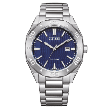 Citizen Classic Eco-Drive BM7631-52L – elegant herreur i rustfrit stål med blå skive, 41mm urkasse og 100m vandtæthed.